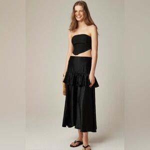 Jcrew Collection ruffle-tier midi skirt